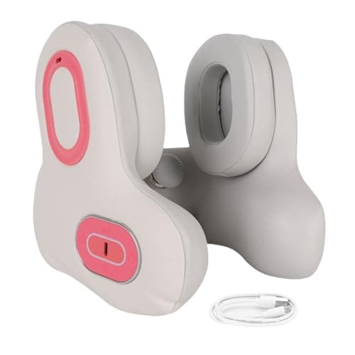 Heating U Shaped Travel Pillow with Noise Canceling Bluetooth for Airplane Car - ABS Black — view 6
