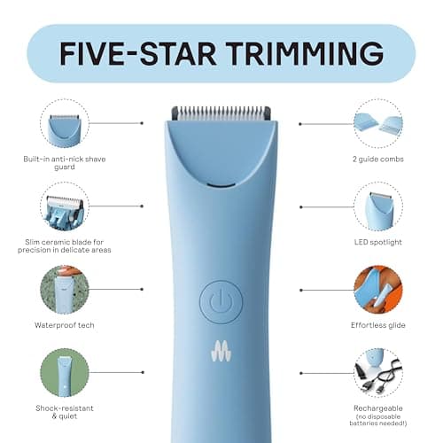 Meridian The Slimmer Trimmer | Waterproof Bikini Trimmer for Women | Sky — view 2