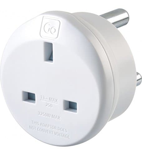 Go Travel UK to South Africa Plug Adapter, earthed & compact