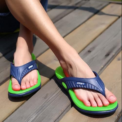 Men's Casual Flip Flops Flip Flops Massage Reflexology Fashion Casual Daily Look Perfect for Holiday Travel Wear Toe Separator Comfort Fit Corrective Sports Sandal Style Novelty Funny Fashion Style — view 2