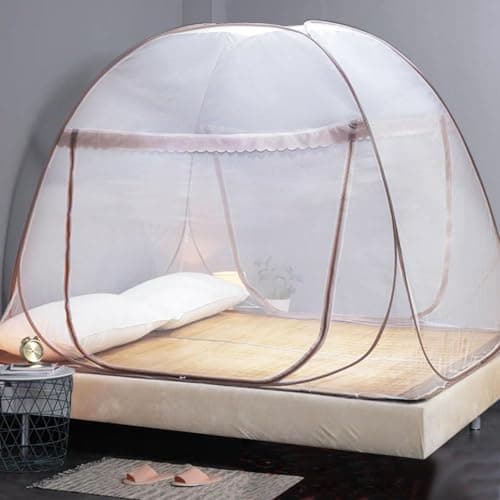 Pop-Up Mosquito Net Tent with Single Door, 100W x 190L cm, Coffee, mosquito net mosquito net for bed, mosquito net travel, mosquito netting,mosquito nets