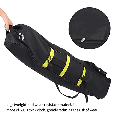 Mtlavishness Golf Aviation Bag with Wheels Foldable 600D Oxford Golf Club Case Cover Travel Bag Storage Pouch for Outdoor Travel, Lightweight and Wear Resistant Golf Travel Bag (Yellow) — view 2