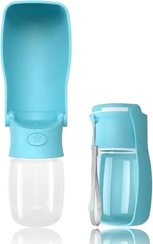 SOICTA Portable Dog Water Bottle for Walking 19 OZ or 12 OZ Portable Pet Water Bottles for Puppy Small Medium Large Dogs Water Dispenser Bowl Dog Accessories(12OZ Blue)