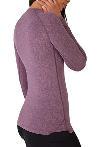 TCA Super Thermal Top Women - Ladies Thermal Vest - Thermals Womens - Ski Base Layer Women - Workout Tops for Cold Weather - Prune, S — view 3
