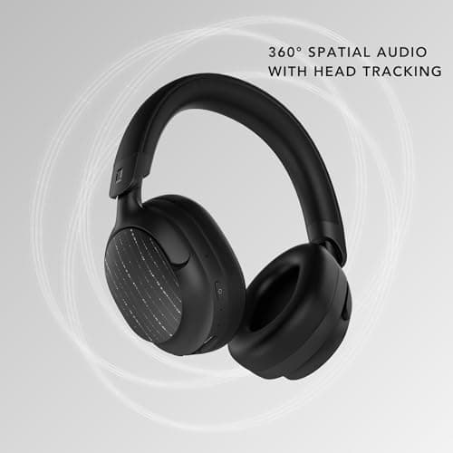 Ludwig Lorbach Opus Hybrid Active Noise Cancelling Headphones, Limited Edition, Over Ear Wireless Bluetooth, 360° Spatial Audio, Mic for Laptop iPhone Android - Liquid Metal Silver — view 5