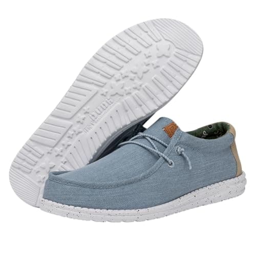 HEYDUDE Wally Washed Canvas, Men's Slip-On Loafer Shoes, Blue, 14 UK — view 6