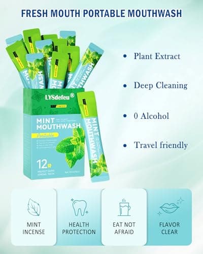 Mini Mouthwash Travel Size Portable Set,24 Packs Individual Mint Mouthwash — view 2