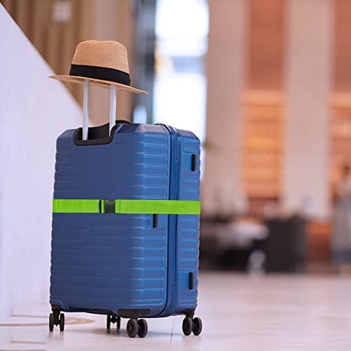 Luggage Suitcase Straps Set, Travel Accessories Thickened Luggage Belt with Quick Release Buckle, Adjustable Black Travel Luggage Straps for Suitcase Baggage (Green, 2 PCS Set) — view 2
