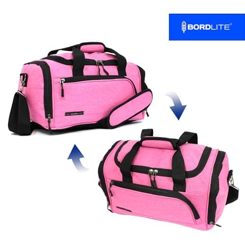 Ryanair Cabin Bag 40x25x20 Underseat Holdall – Lightweight Airline Approved Travel Duffel with Shoulder Strap for Ryanair, EasyJet, Jet2, Wizz Air & British Airways (20L) - Pink — view 5
