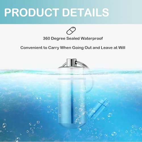 Verazquy 4Pcs Waterproof Aluminum Pill Box, Small Metal Pack Keyring Portable Travel Tablet Mini Box Container Keychain Pill Holder Organizer Pocket Case Small Travel Case with Container for Outdoor — view 3