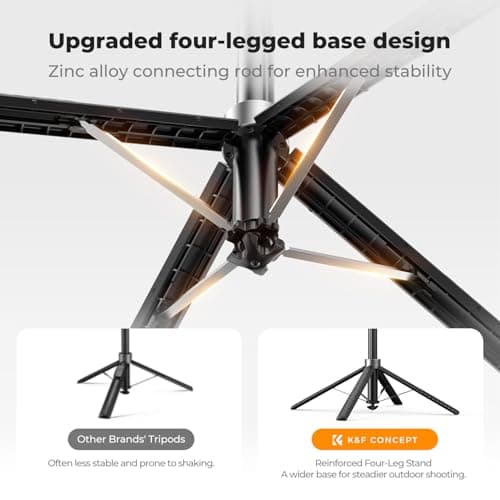 K&F CONCEPT 180cm Phone Tripod with 4-Leg Tripod Base & Wireless Remote — view 4