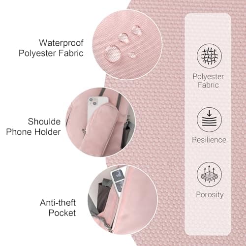 Outplea 12L Small Hiking Backpack for Women Girls, Mini Waterproof Casual Daypack with Phone Holder, Children's Outdoor Rucksack, Pink — view 4