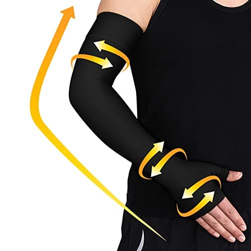 beister 20-30 mmHg Compression Arm Sleeve with Thumb Support for Women Men