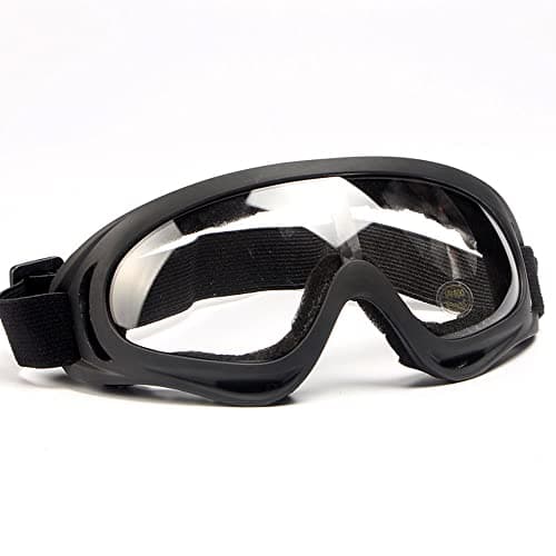 Wraparound Safety Goggles Impact Resistant Sealed Protective Work Glasses Over Spectacles for Construction, Lab, Welding, Cycling, Transparent