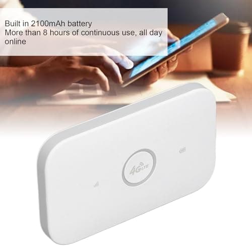 Culnflun 4G LTE CAT4 Mobile Hotspot, 300Mbps Super Fast, Connection with Up to 10 Devices, with SIM Card Slot, Rechargeable/Up to 8 hours life Battery for Travel — view 2