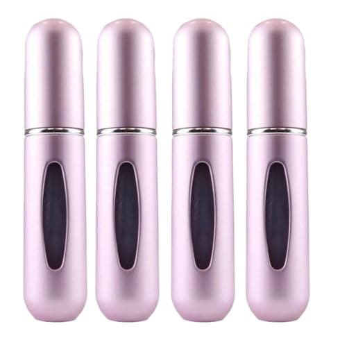 5ml Refillable Travel Perfume Atomiser Atomizer – Spray Bottle, Portable Perfume Spray for Women & Men, Mini Fragrance Travel Bottle (1, light pink)
