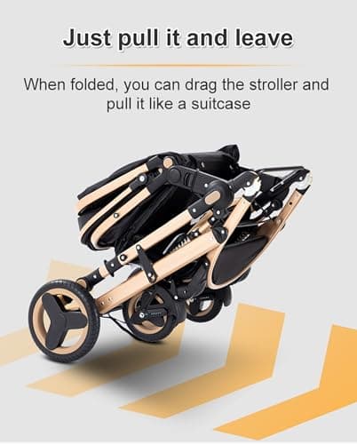 GLOKID 3 in 1 Prams Travel System, 0-4 Years, Foldable, Compact and Reclining Baby Pushchair, Aluminum Frame, Accessories, Nursery Bag (530 Black) — view 5