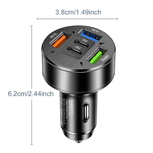 Usb Car Charger 100W USB C Multi Port Charger — view 2