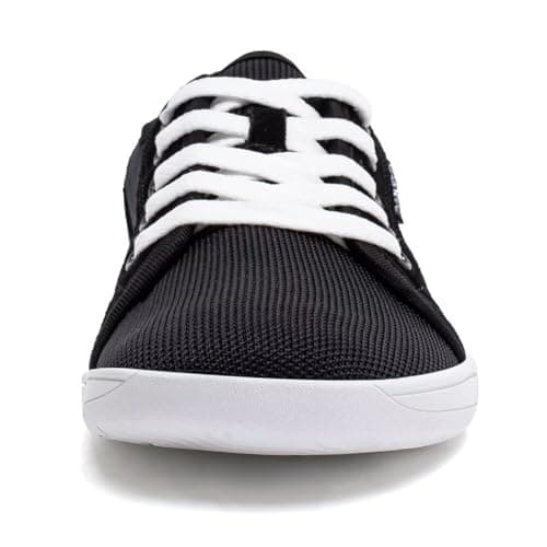 HOBIBEAR Unisex Wide Barefoot Shoes for Men Women Outdoor Trail Running Minimalist Walking Shoes Lightweight and Breathable(Black White 10 UK) — view 2