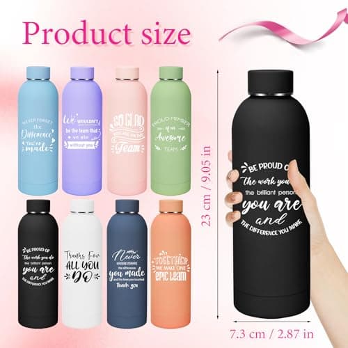 8 Pack Thank You Insulated Tumblers, 500 ml Stainless Steel Travel Mugs — view 2