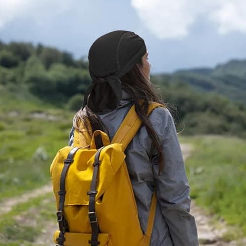Fitness & Yoga Spring Summer Europe States Adult Hat for Men Women Outdoor Sports Baotou Hat – Versatile Sun Breathable Lightweight Ideal for Travel and 2PCS (Black, One Size) — view 5
