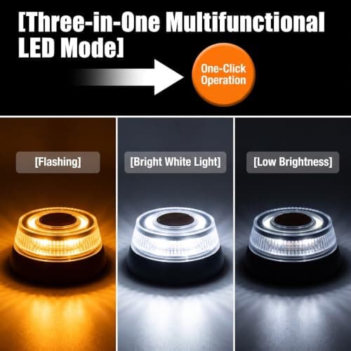 3-Mode Strobe Light & V16 Emergency Light Spain | Magnetic Weatherproof LED Flashing Beacon. Roadside Breakdown Hazard Lamp For Car Truck Motorcycle: Europe Auto Traffic Safety Travel Rescue Kit — view 3