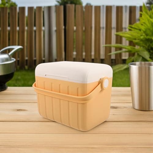 Portable Small Insulated Cooler Box 6l Foam Yellow for Road Trips — view 6