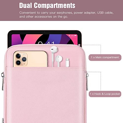 TiMOVO 9-11" Tablet Sleeve Bag, Pink — view 4