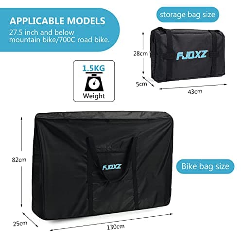 Kuzinoy Folding Bike Bag 26 inch, Bicycle Travel Bag Waterproof Bike Case for Air Travel, Car, Shipping (26inch) — view 4