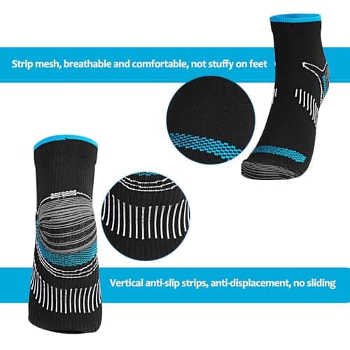 Radsocken 6 Pairs Compression Socks for Men Women,Plantar Fasciitis Socks — view 4