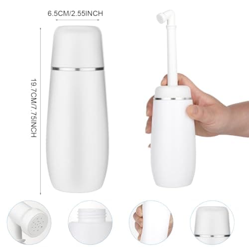 Portable Bidet 400ml Travel Bidet Sprayer Perineal Wash Bottle Upside Down Squeeze Flusher Bottles for Postpartum Care, Recovery and Hemorrhoid — view 2