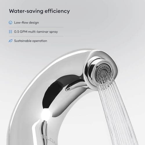 Sloan SF-2100 Sensor Activated Touch-Free Faucet, Commercial Grade w/Mounting Hardware - 0.5 GPM Plug Adapter Hardwired Deck-Mounted Low Body with 4" Trim Plate, Polished Chrome Finish, 3362103 — view 5
