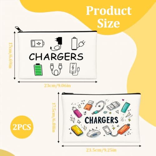 ZEQUNAFENG Travel Cable Organiser Bag, Portable Waterproof Tech Pouch — view 2