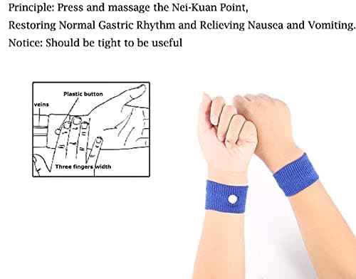 Travel Motion Car Sickness Relief Bands for Kids, Anti-Nausea Wristbands for (Pink and Blue)… — view 4
