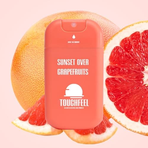 Power Mist Hand Sanitizer Spray, Scented Hydrating Hand Sanitizers Travel Size Refillable, Pocket Portable 3-Pack (Sunset over Grapefruits) 0.93Fl Oz 460-Sprays Each — view 2