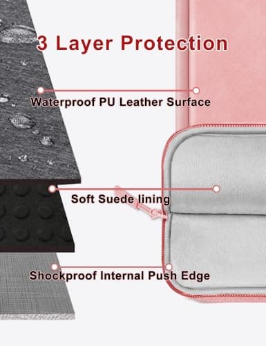 Alfheim 14 Inch Waterproof PU Leather Laptop Sleeve Case — view 4