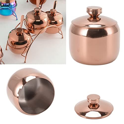 Vistreck Stainless Steel Seasoning Pot with Lid (Rose Gold) — view 4