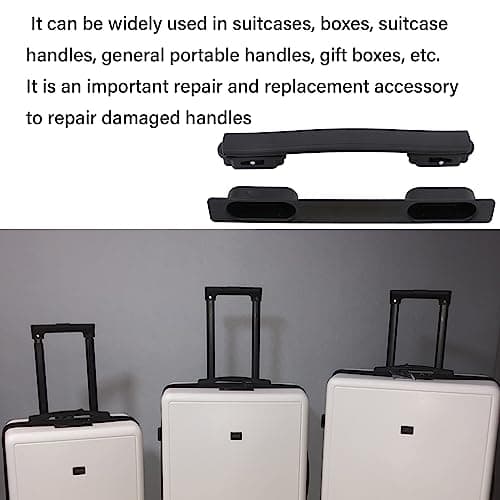 Mxfans Black Plastic Suitcase Luggage Handle Replacement Flexible Handle 21.5cm with B113 Screw — view 3