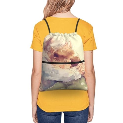 Vortithora Outdoor Love-Grandma Casual Drawstring Backpack With Zipper Pocket, Drawstring Sports Bag For Gym And Daily Use — view 6