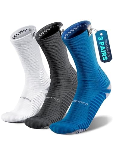 Rahhint Quick Dry Anti Blister Performance Compression Running Socks Anti Slip Cushion Anti Pilling 3 Pairs for Hiking