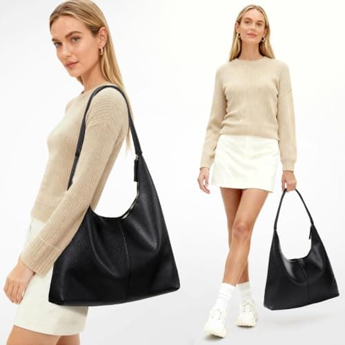 WantGor Large Tote Bag for Women, Vegan Leather Shoulder Purses — view 6