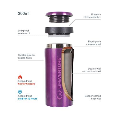 Lifeventure Thermal Mug, Leakproof & Vacuum Insulated Travel Coffee Cup — view 3