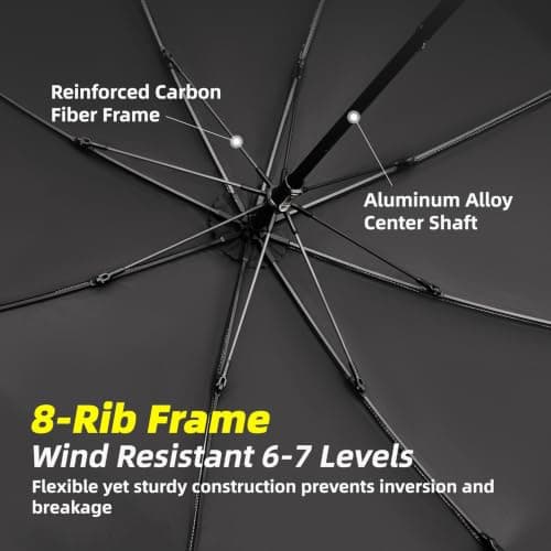 Thous Winds Hiking Umbrella - 153g Ultralight - Hands-Free Design, Carbon Fiber Frame & Aluminum Shaft, UPF 50+ Sun & Rain Protection Canopy, Windproof, for backpacking, Trekking, Travel, Outdoor Use — view 5