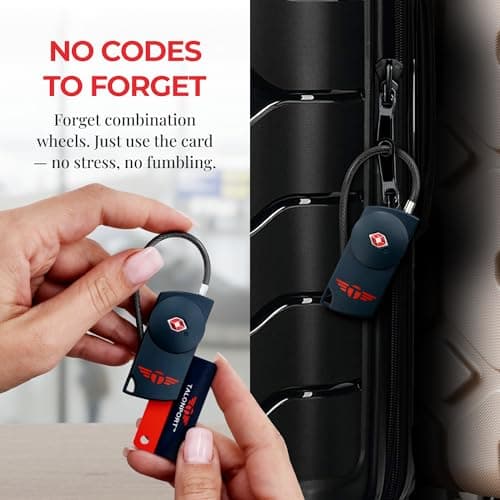 Talonport Keyless TSA Approved Suitcase Luggage Locks, Blue, Blue, 2 Pack, Keyless TSA Appproved Luggage Locks — view 4