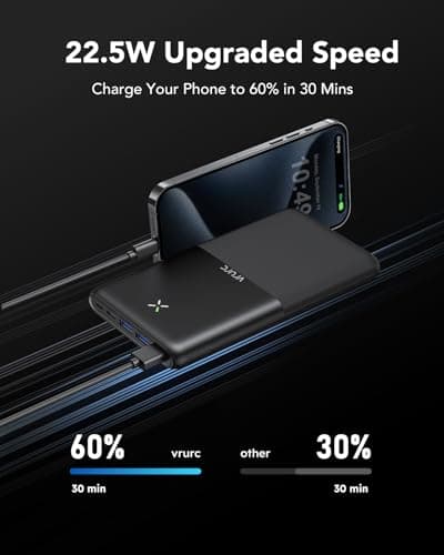 VRURC Power Bank 30000mAh, 22.5W Fast Charging Slim Portable Charger — view 5