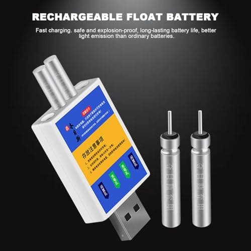 Float Rechargeable Battery - 0.16x1.00inch Cr425 Usb Charger, Portable Charging Accessory | Multipurpose Replacement Power Cell for Electronics Flashlights Toys Gadgets Home Travel Convenient Efficiee — view 2