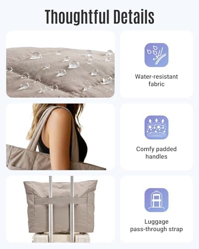 LIGHT FLIGHT Tote Bags for Women -15.6" Laptop Travel Tote with 26.5L — view 4