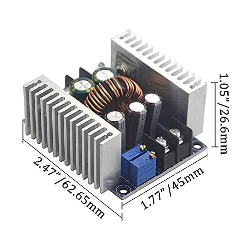 BGTXINGI 2Pcs 20A 300W High-Power Buck Converter Adjustable Constant Voltage Constant Current Power Module Charging LED Drive with Short Circuit Protection DC 6-40V to DC 1.2-36V — view 4