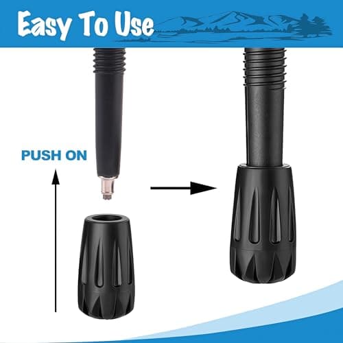 8 Pack 11mm Trekking Pole Tip Protectors Compatible with Black Diamond — view 6