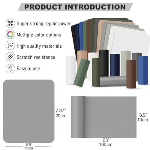 OAZ 10x160 cm Nylon Repair Patches Nylon Fabric Patch Self-Adhesive Tent Repair Patch Kit Waterproof Lightweight Nylon Repair Tape for Clothing Down Jacket Sleeping Bag Beige White — view 2